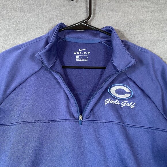 Nike Dri-Fit Girls Golf Quarter-Zip Pullover Sweater M Blue Womens size Medium - Picture 8 of 10